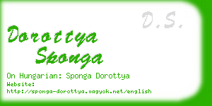 dorottya sponga business card